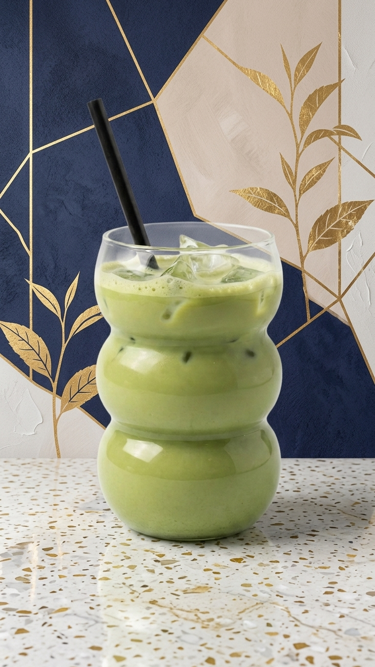 Iced matcha latte